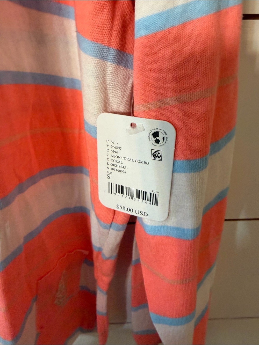 FP Movement Striped Hustle Tee Size S NWT - Picture 6 of 6